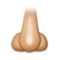 Nose - Medium Light emoji on Samsung